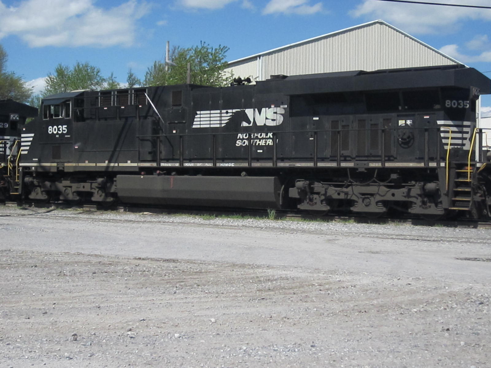 NS 8035 being fueled as they are DPU's on the coal drag.